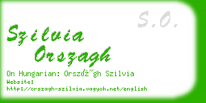 szilvia orszagh business card